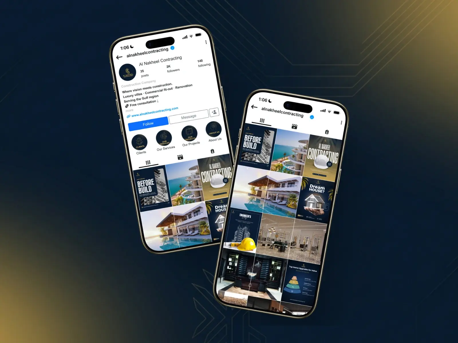 Instagram content for Gulf contractors