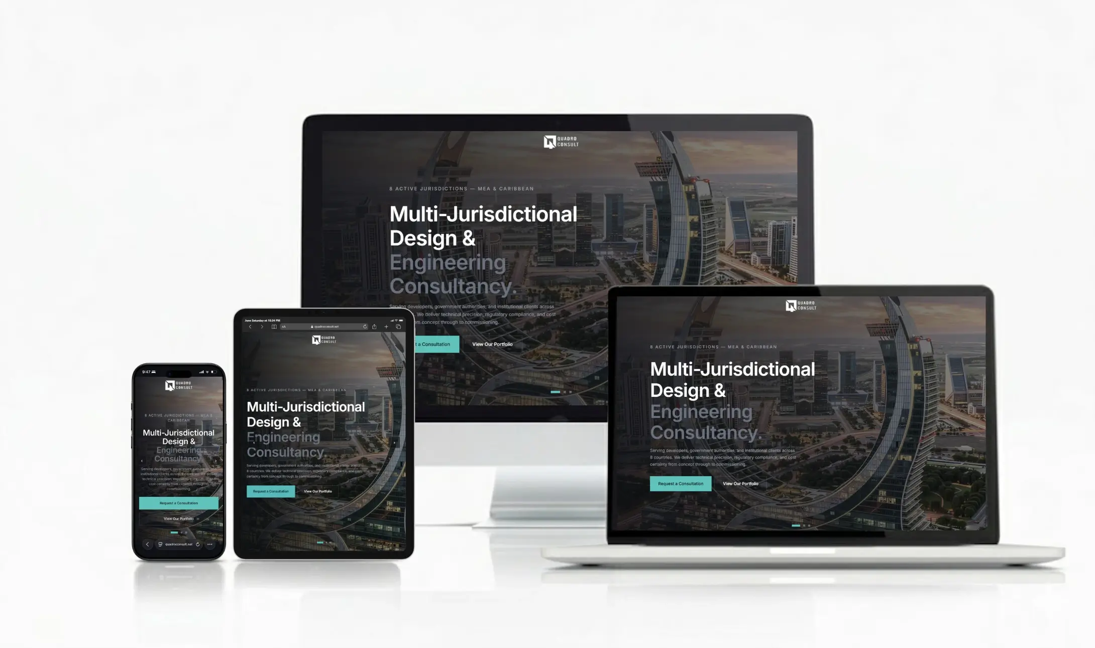 Quadro Consult website built by Reno AI