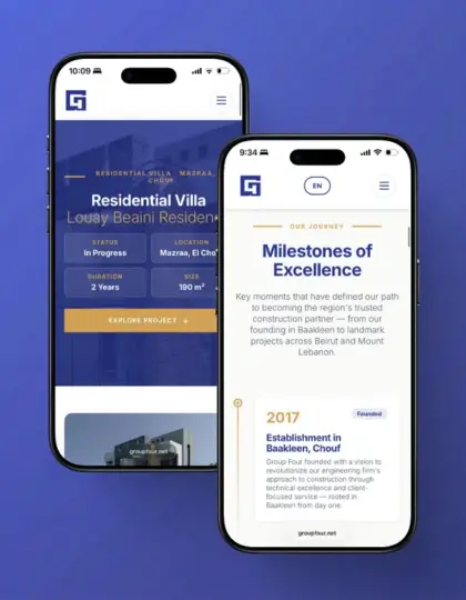 Website analytics on screen
